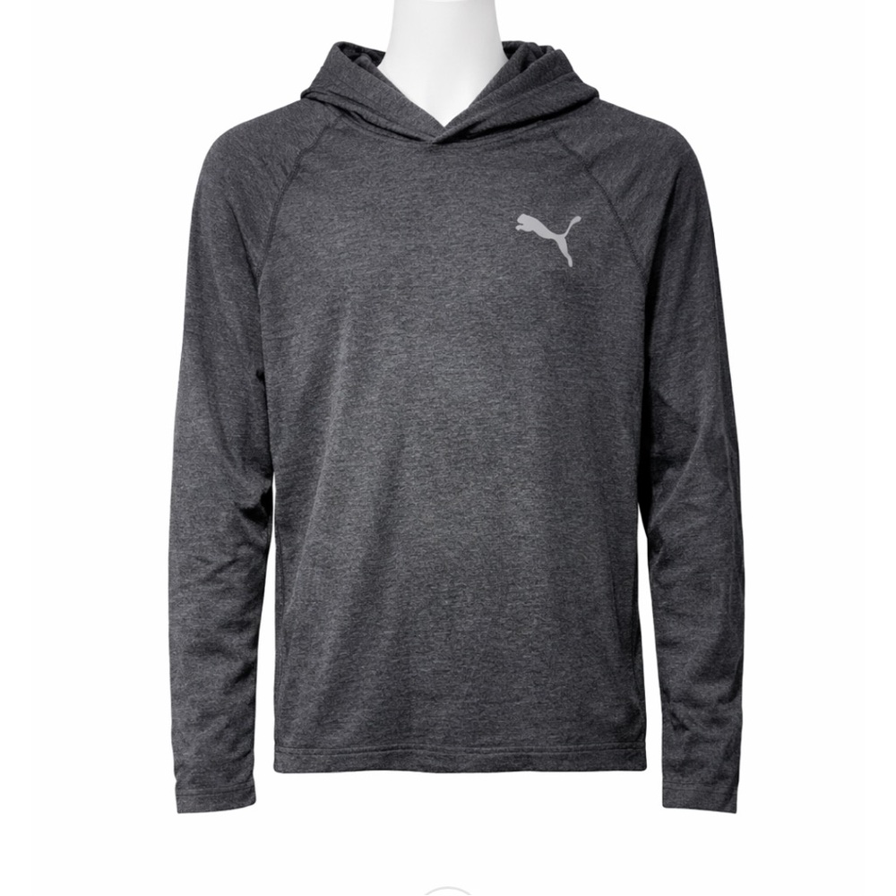 Puma Charcoal Long Sleeve Thin Knit Hoodie